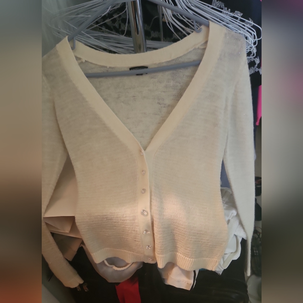 Express Cream Cardigan